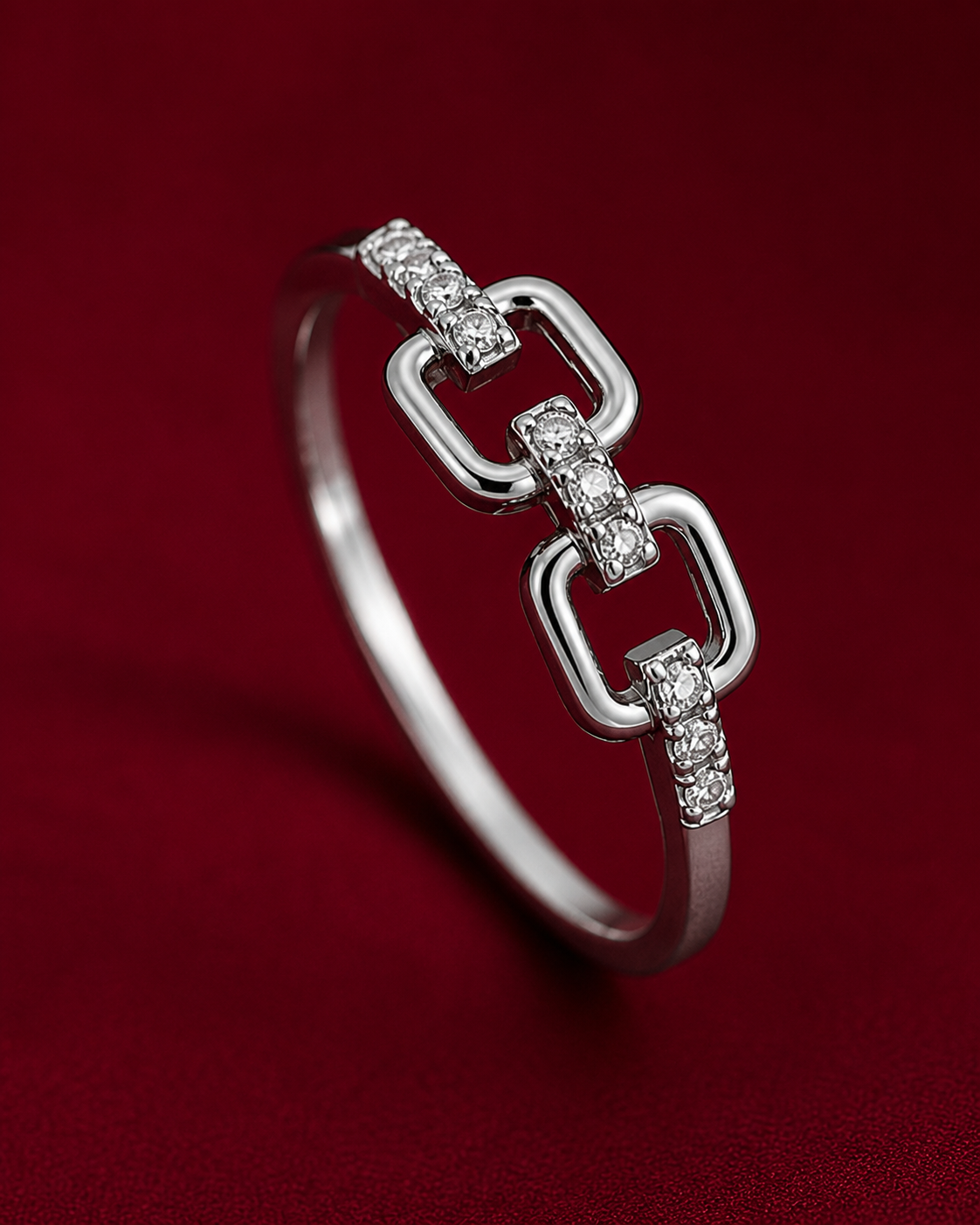 Triple Stone Adjustable Ring