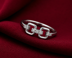 Triple Stone Adjustable Ring