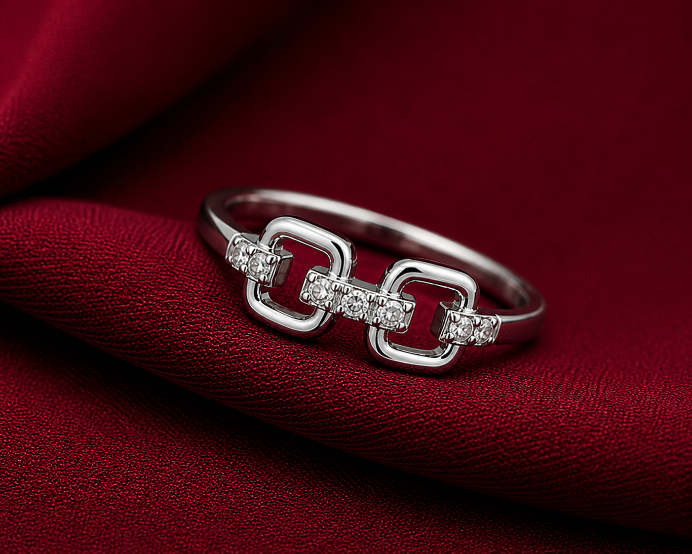 Triple Stone Adjustable Ring