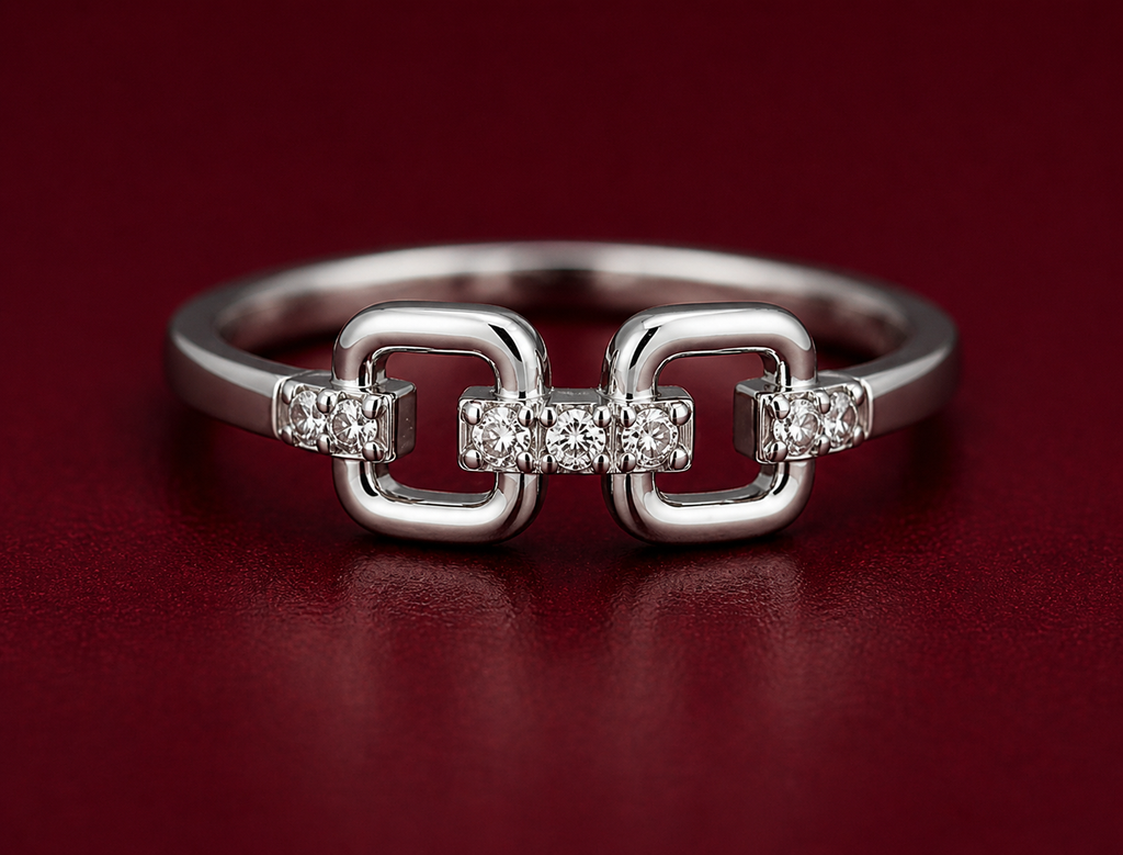 Triple Stone Adjustable Ring