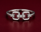 Triple Stone Adjustable Ring