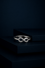 Minimal Crystal Silver Ring