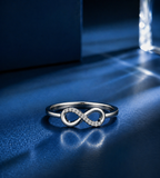 Minimal Crystal Silver Ring