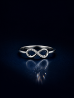 Minimal Crystal Silver Ring