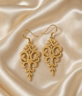 Antique Gold Filigree Dangle Earrings