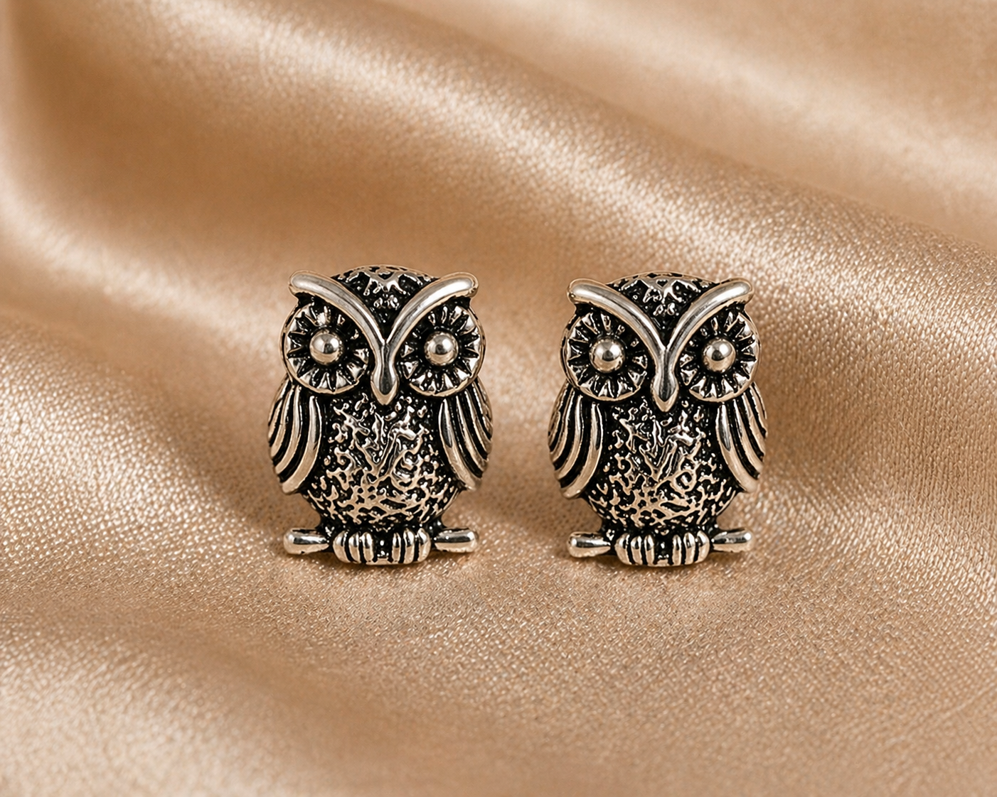 Antique Owl Stud Earrings