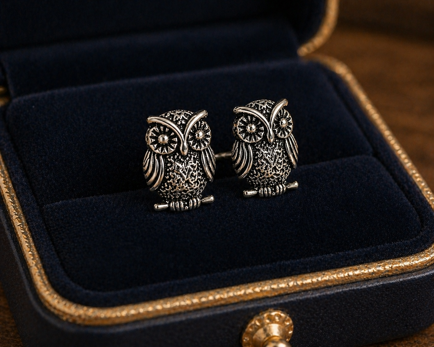 Antique Owl Stud Earrings
