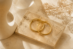 Textured Rose Gold Hoop Earrings