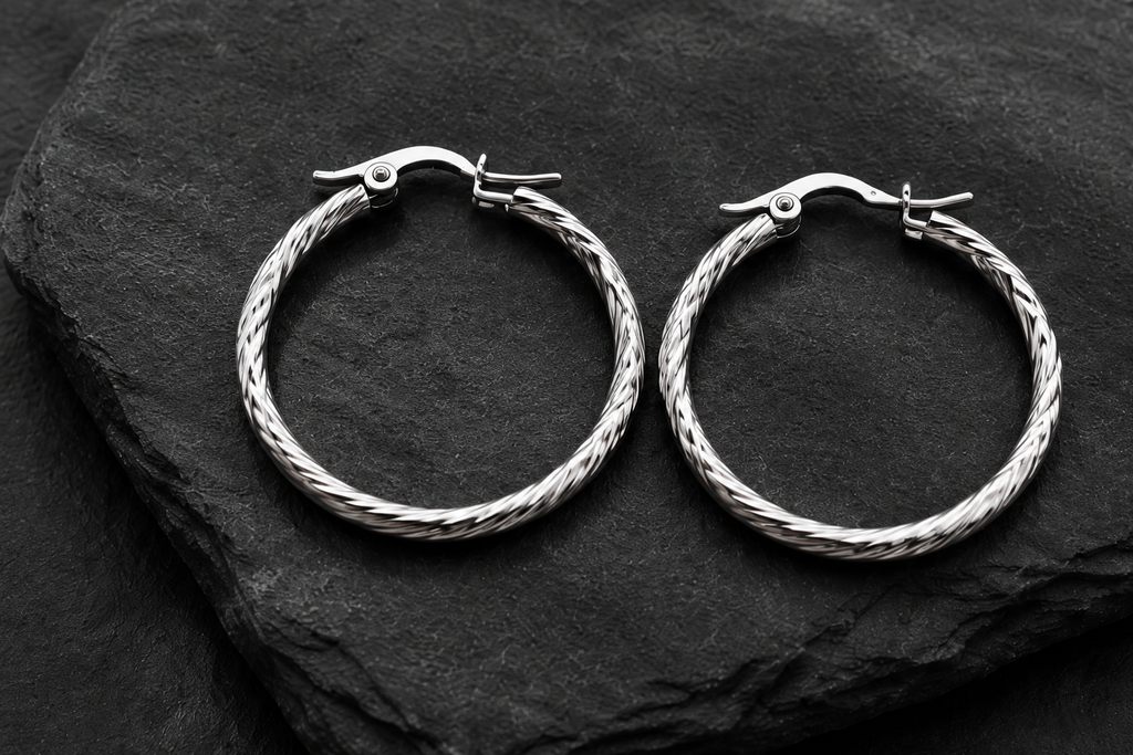 Minimal Silver Hoop Earrings
