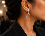 Oval Link Drop Earrings