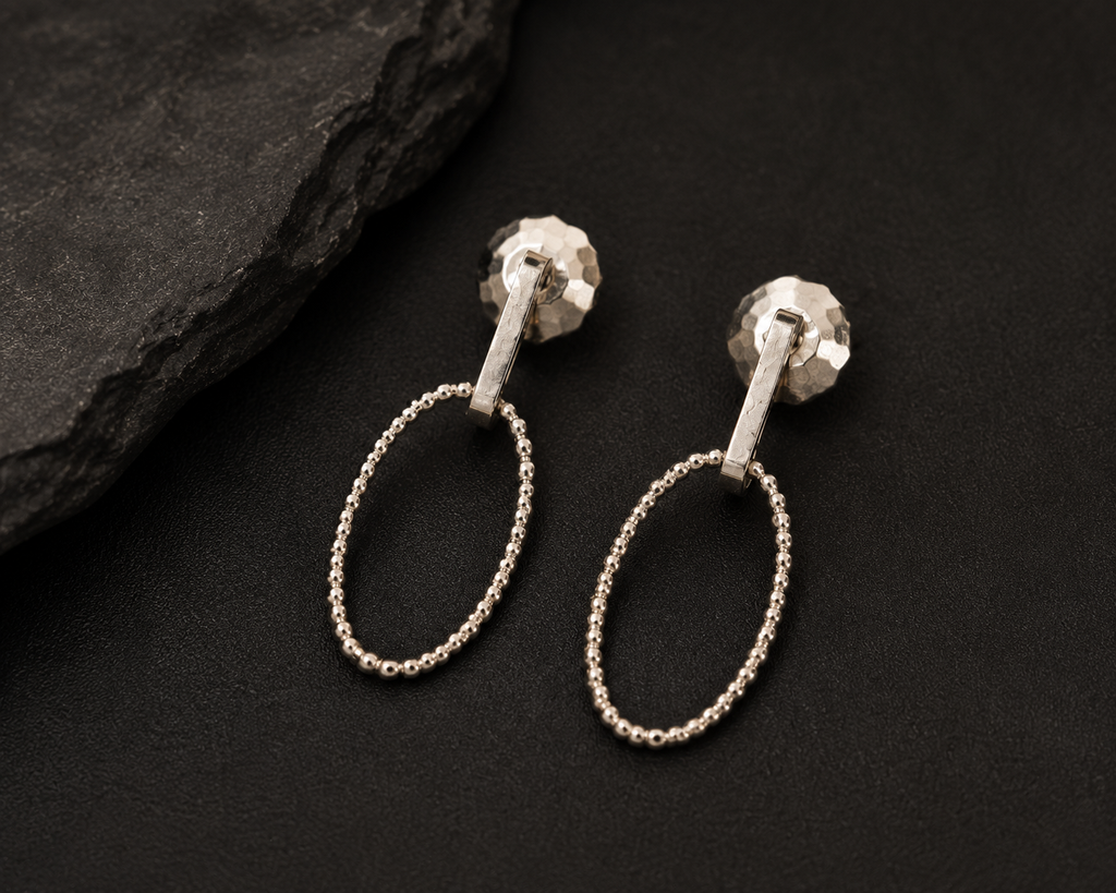 Oval Link Drop Earrings