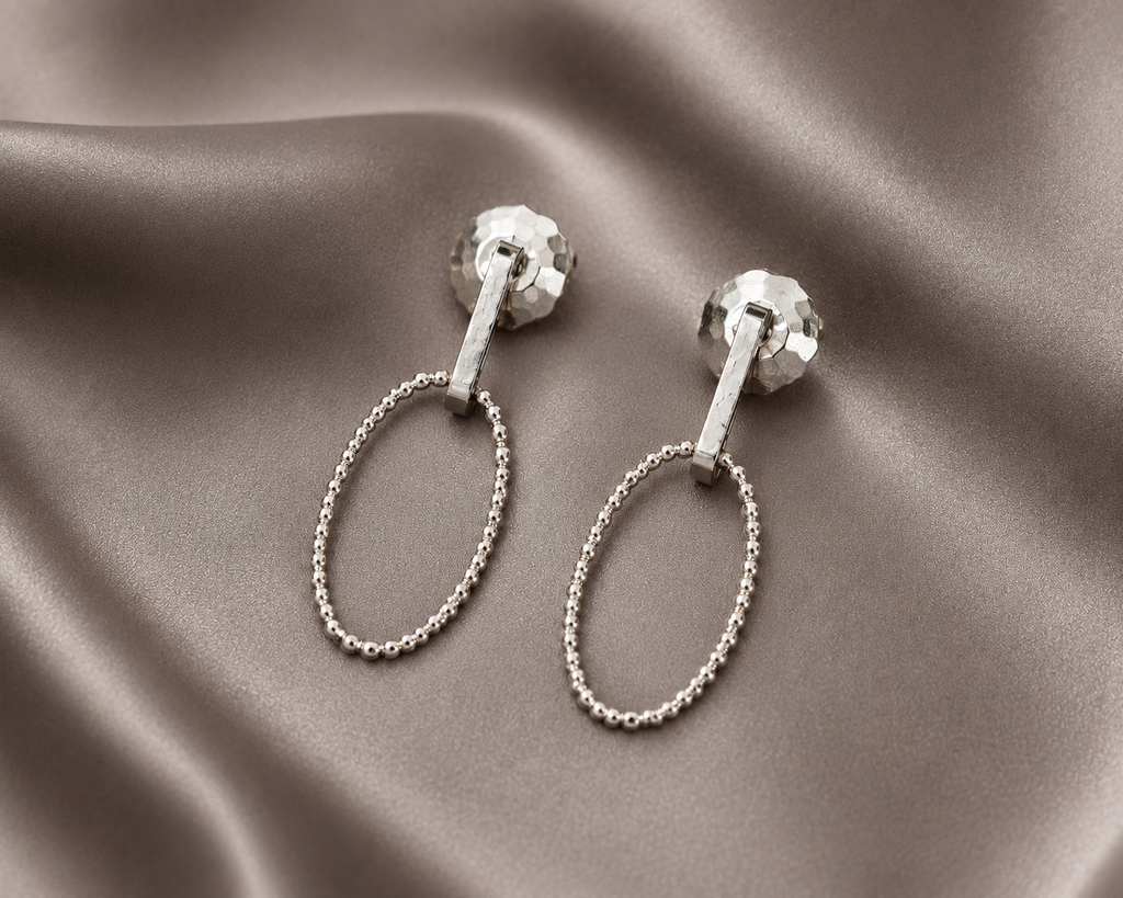 Oval Link Drop Earrings