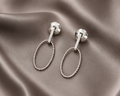 Oval Link Drop Earrings