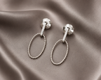 Oval Link Drop Earrings