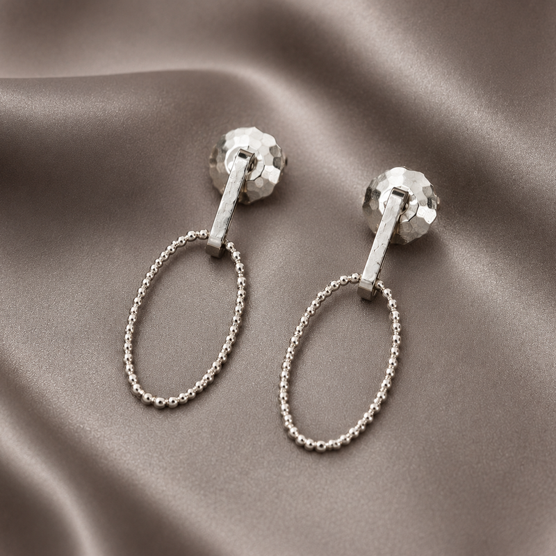 Oval Link Drop Earrings