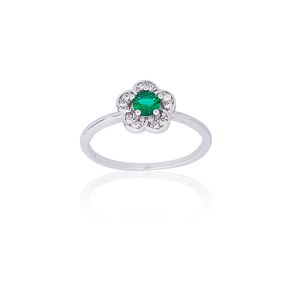 Green Stone Silver Ring