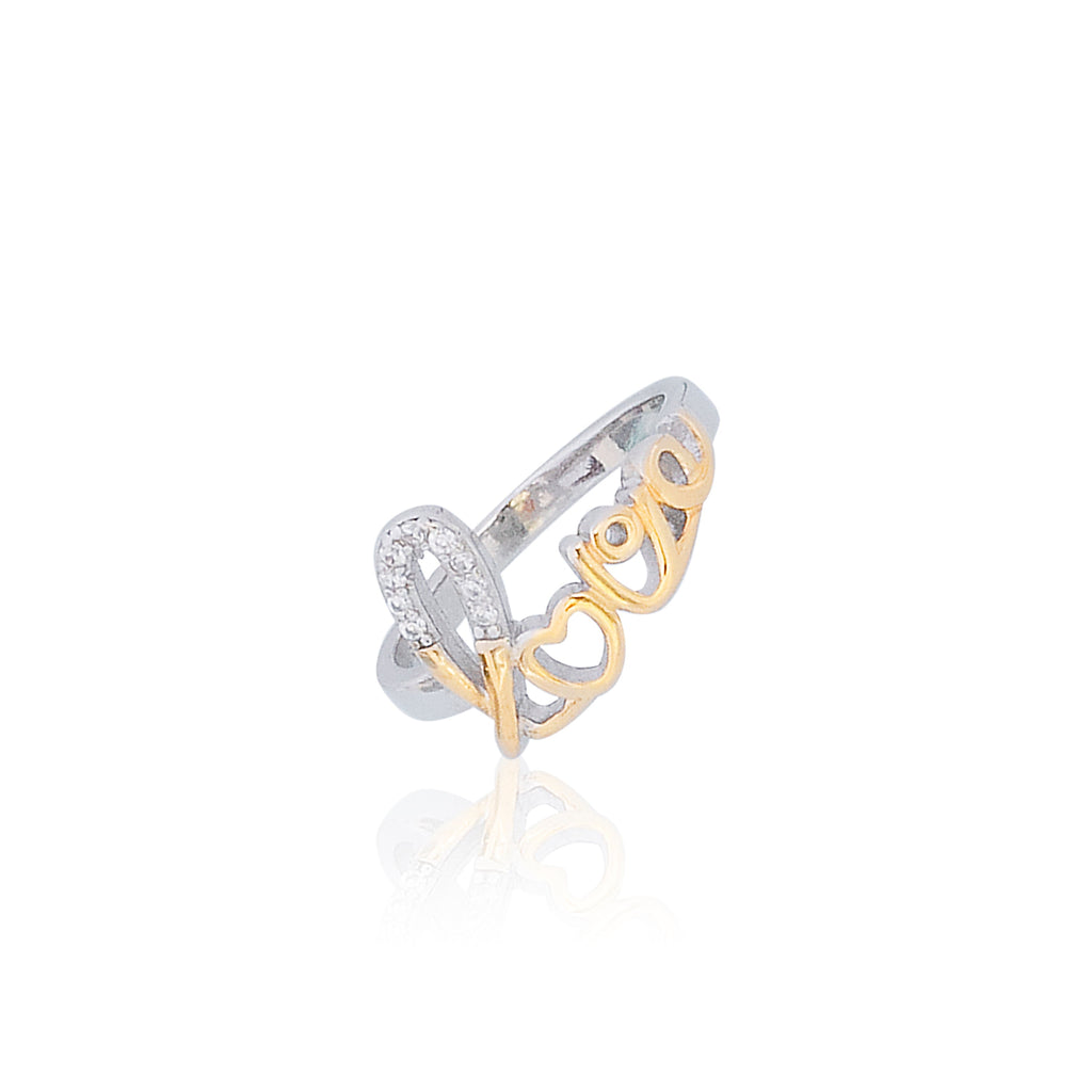 Love Ring for Girl's and Women's Silver Plated Love ring