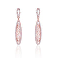 925 Sterling Silver Rose Gold Princess Earring