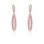 925 Sterling Silver Rose Gold Princess Earring