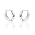 Miami Silver Plated Hoop Earrings for Men and Women