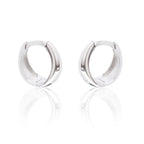 Miami Silver Plated Hoop Earrings for Men and Women