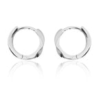 Sterlyn Round Designer Bali Men Pure Sterling Silver Hoop Earrings