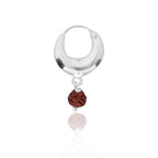Sterling Silver Hoops Stylish Kaju Bali; Silver Finish Our Jewellery  Earring