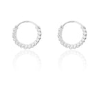 Nemichand Jewels 916 Silver tiny Ball Bali Earring for Men and Women