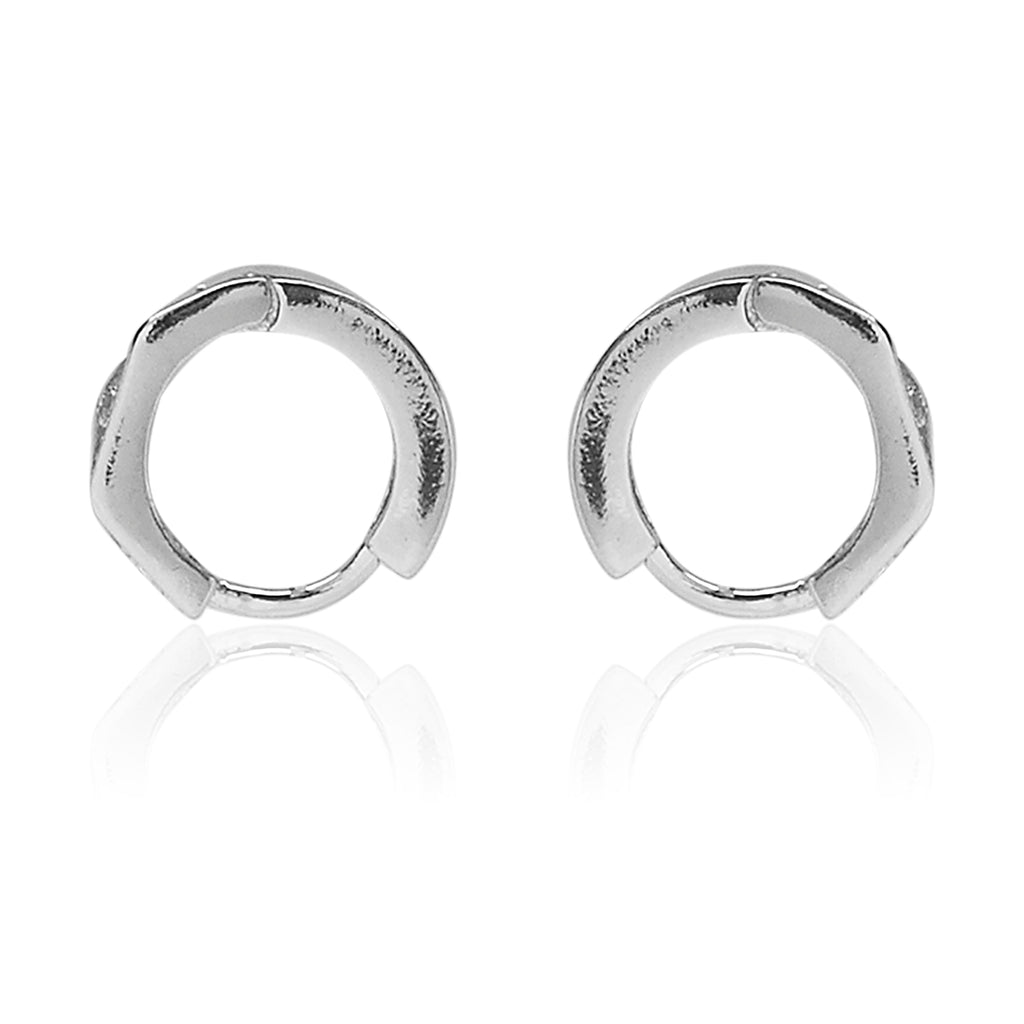 Salman Khan Bali Silver Round Hoop Earring for Men and Boys