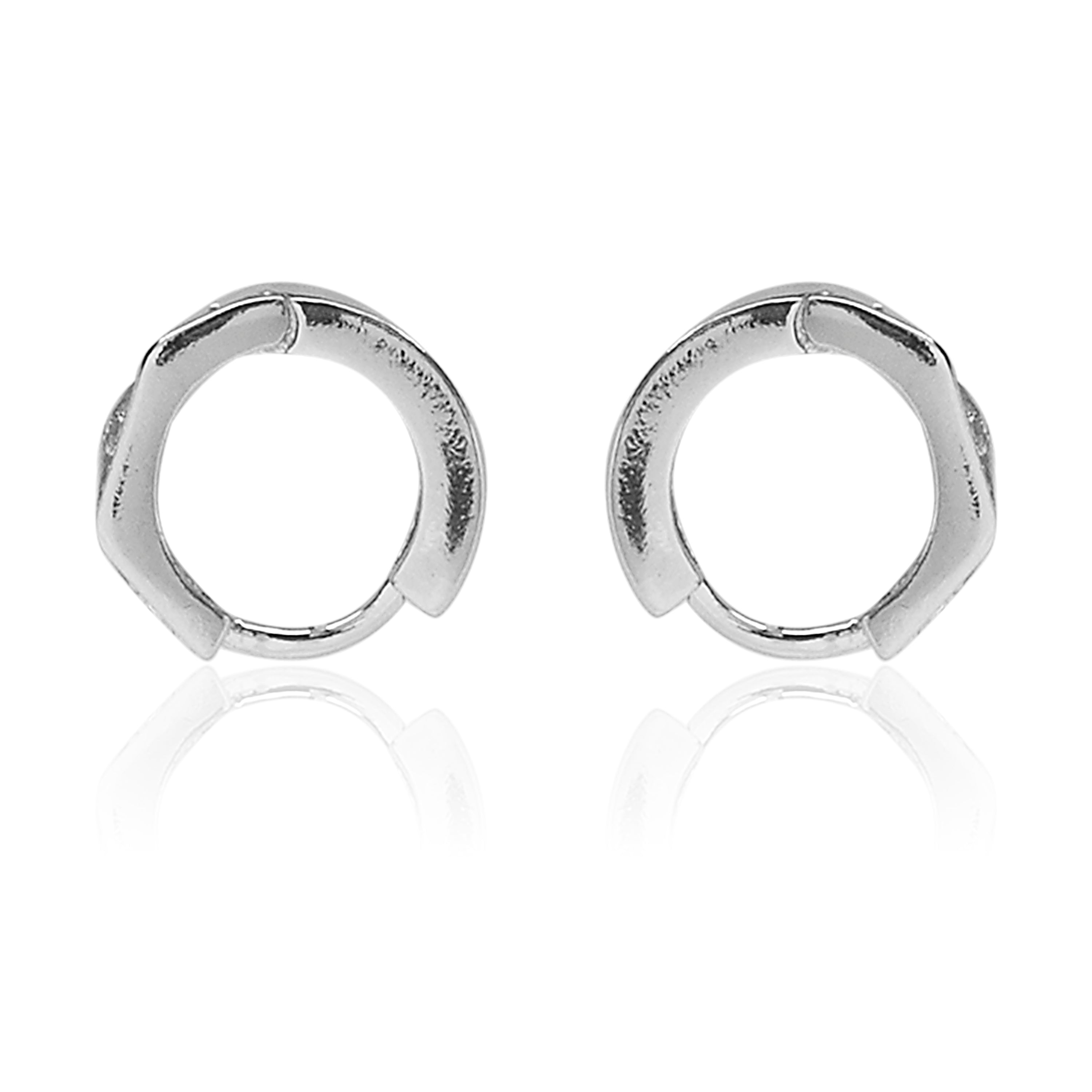 Salman Khan Bali Silver Round Hoop Earring for Men and Boys