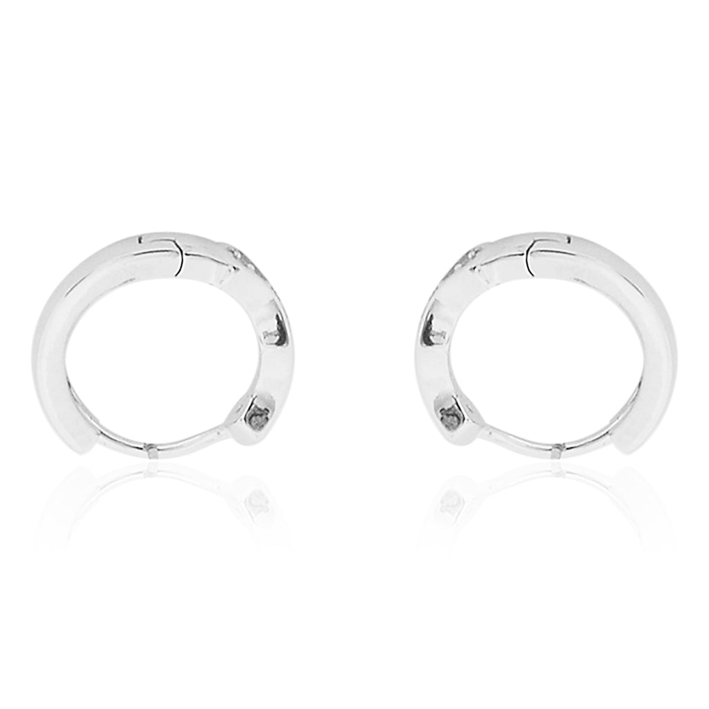 SILVER 916 Sterling Silver Men's Hoops/Bali Earring