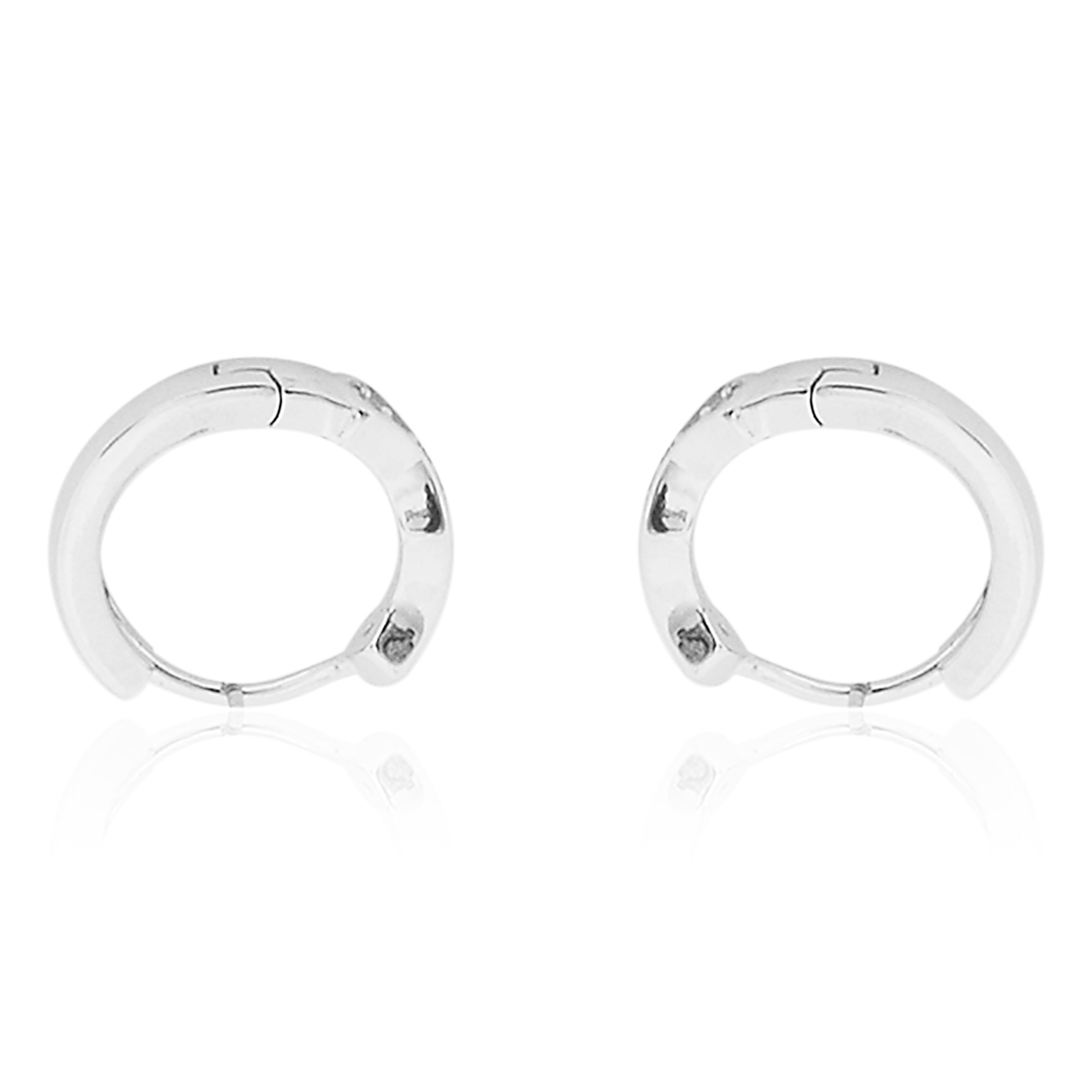 SILVER 916 Sterling Silver Men's Hoops/Bali Earring