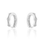 SILVER 916 Sterling Silver Men's Hoops/Bali Earring