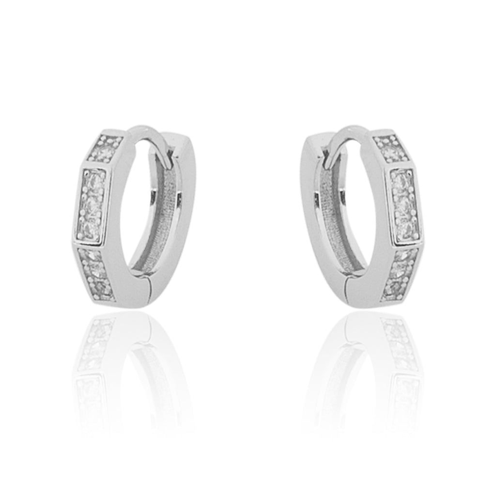 Platinum Flame Drop Earring