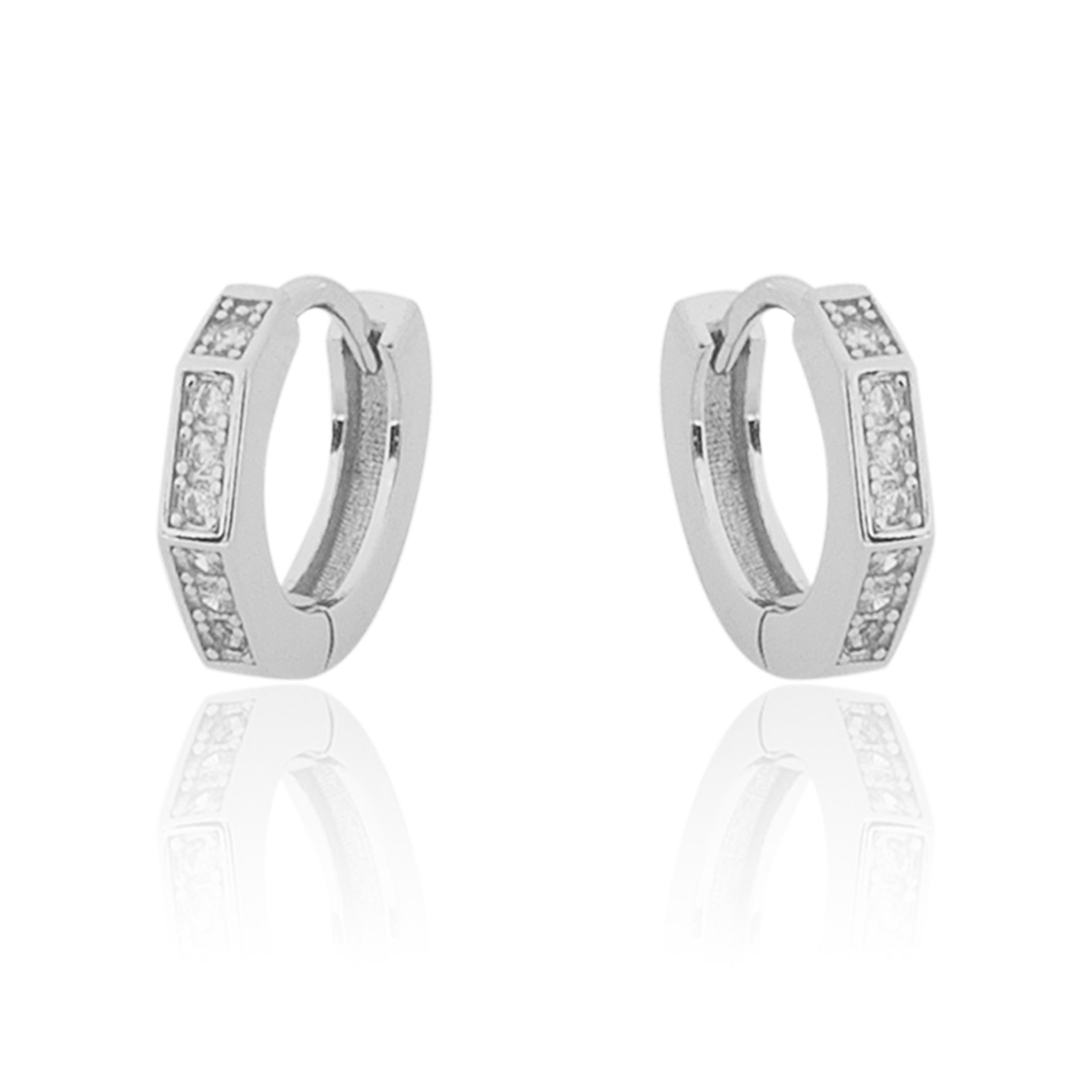 Platinum Flame Drop Earring