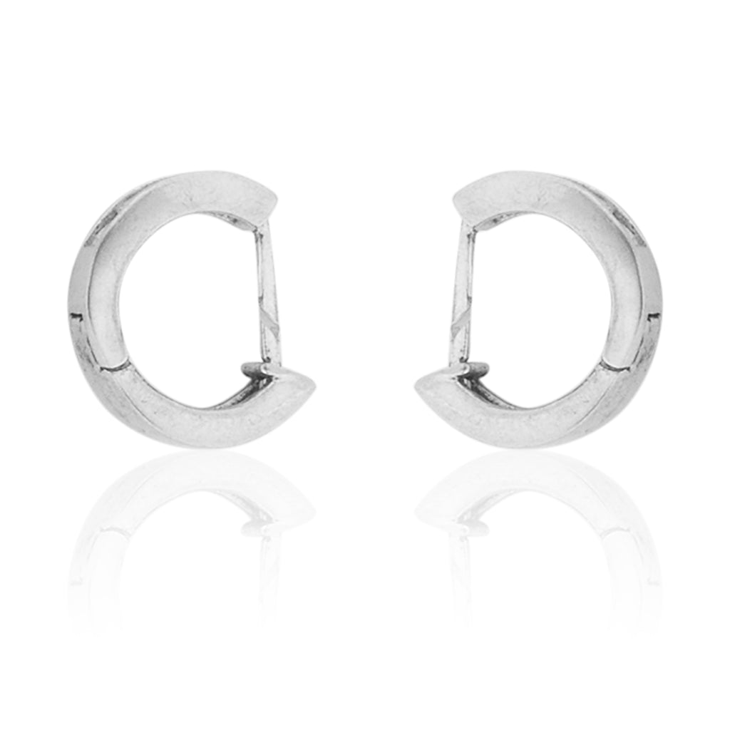Silver Slim Bali Round Mens /Boys Earring