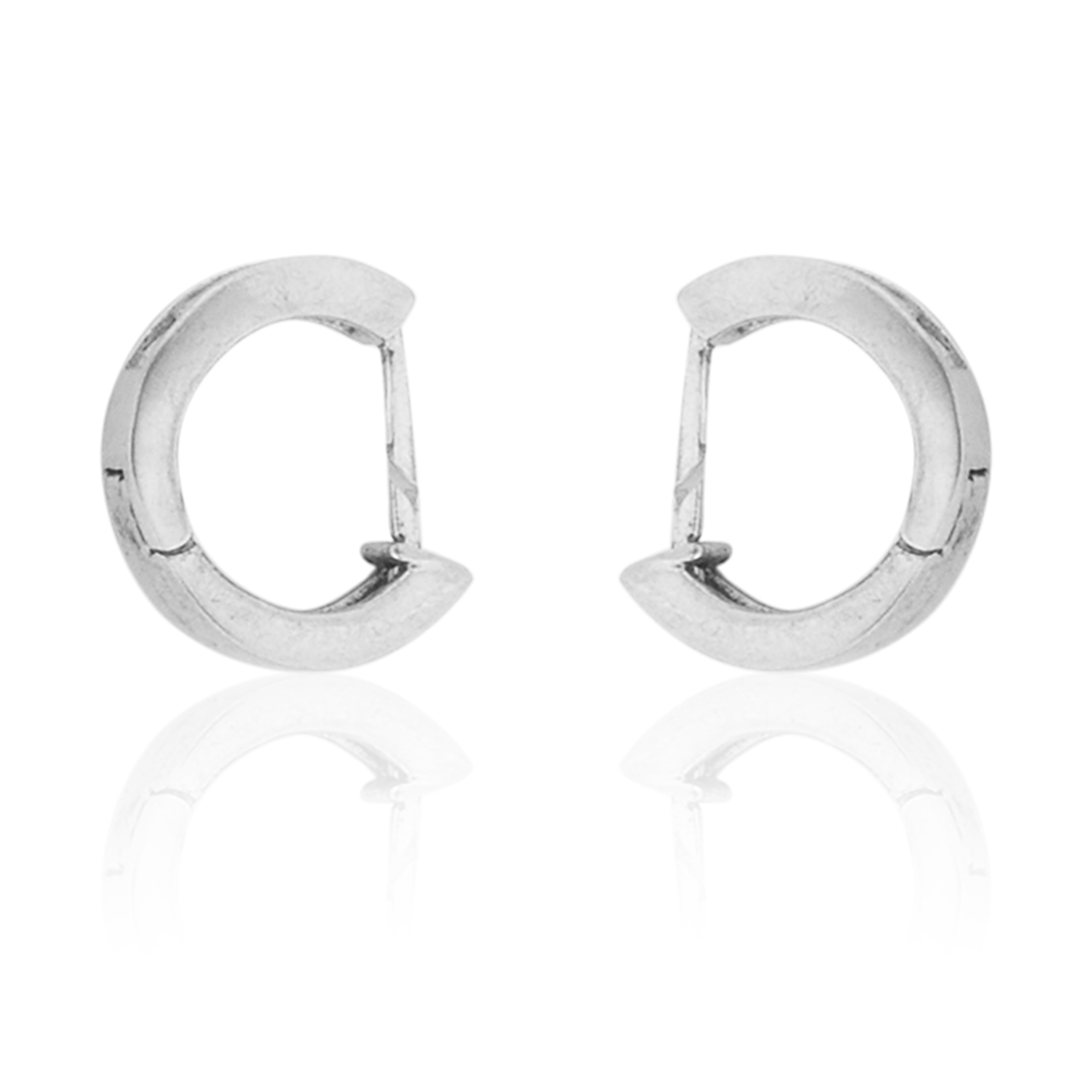 Silver Slim Bali Round Mens /Boys Earring