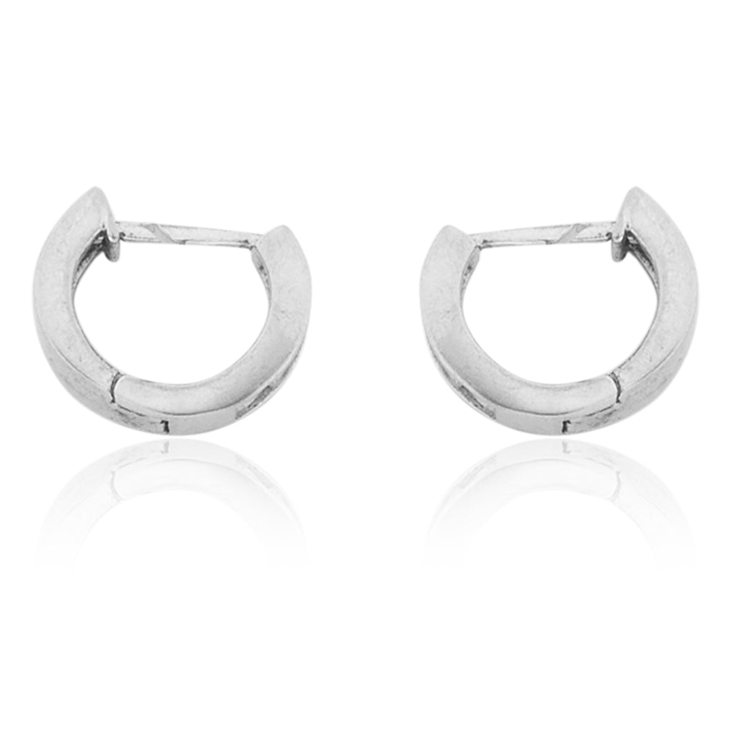 Silver Slim Bali Round Mens /Boys Earring