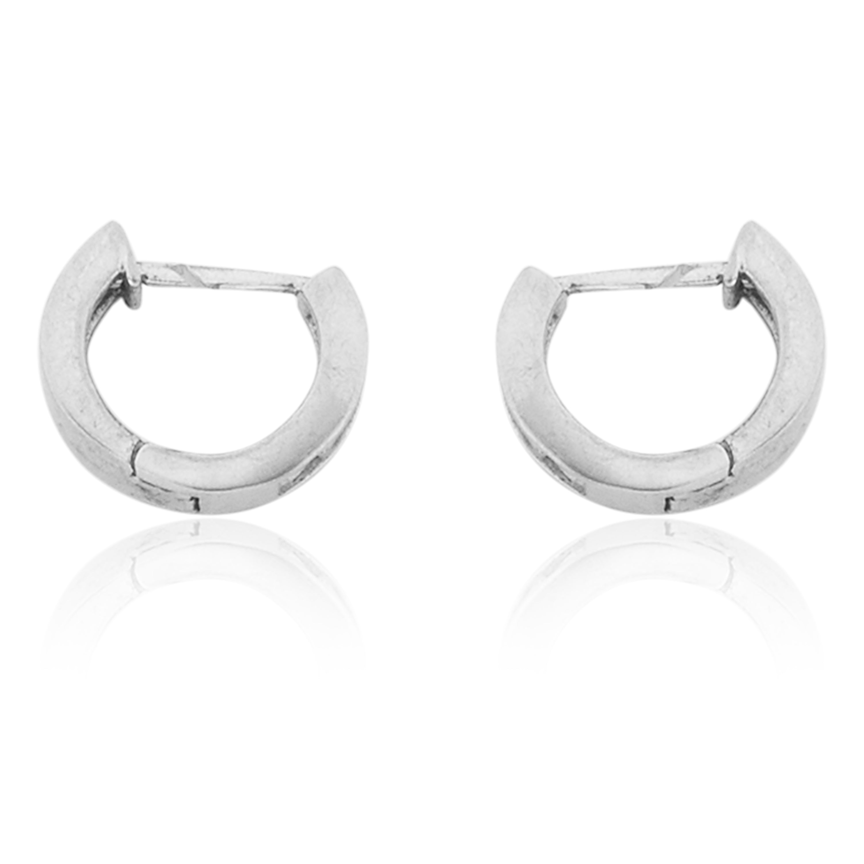 Silver Slim Bali Round Mens /Boys Earring