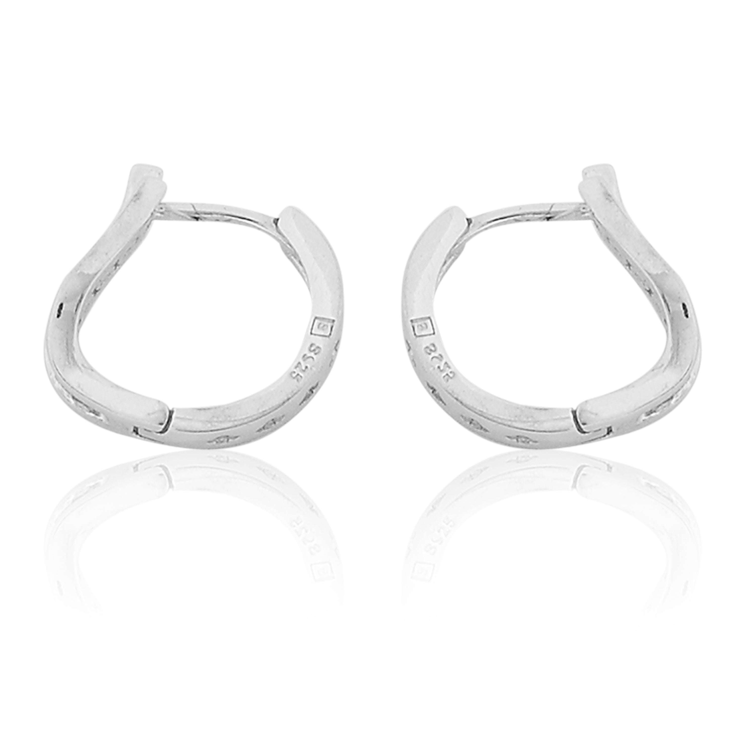 Tender Platinum Droplet Stud Earring