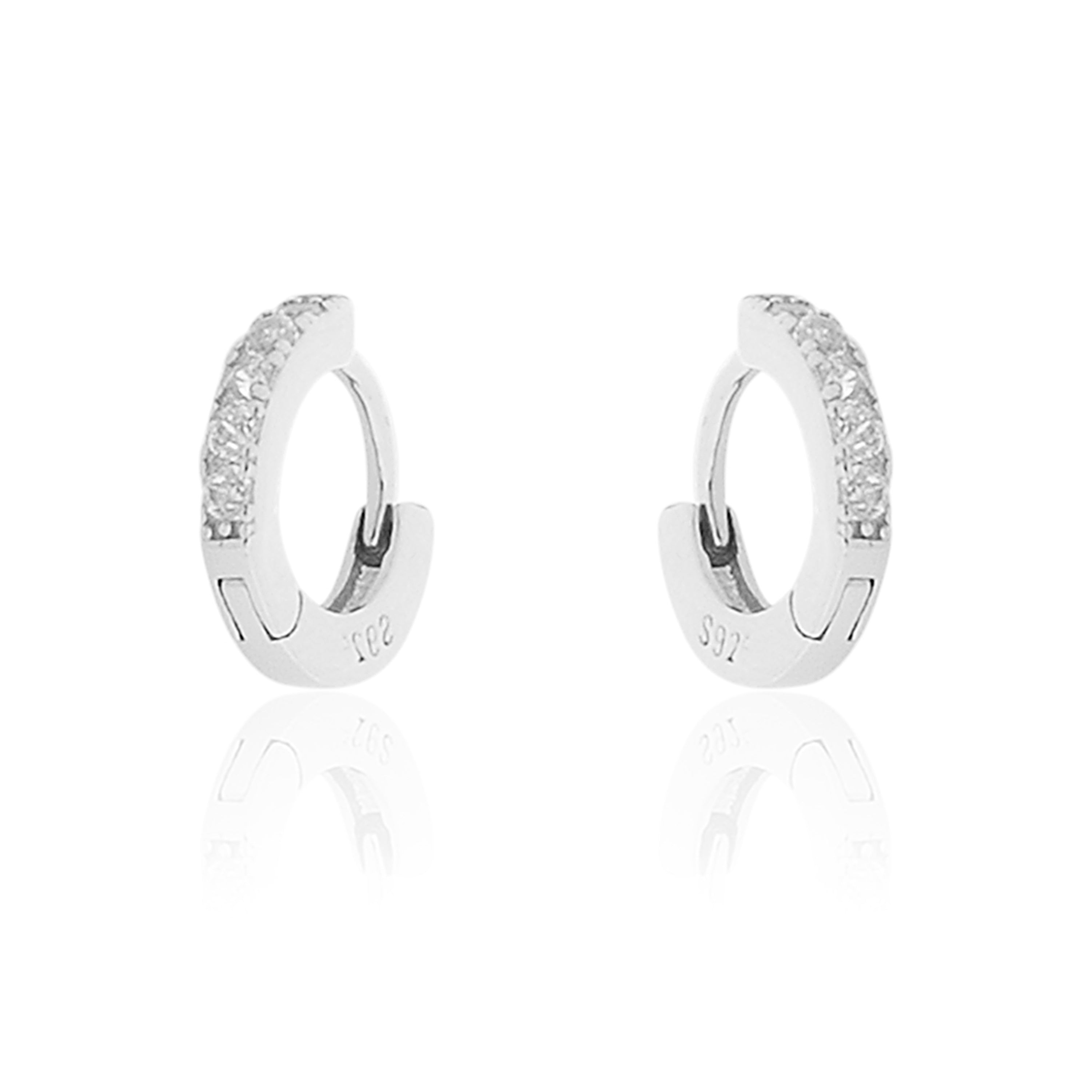 Earrings For Men Stainless Steel Huggie Hoop Earring Silver Stud Earrings For Men