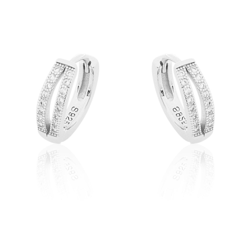 Stainless Steel Hoop Piercing Round crystal Luxury Earring