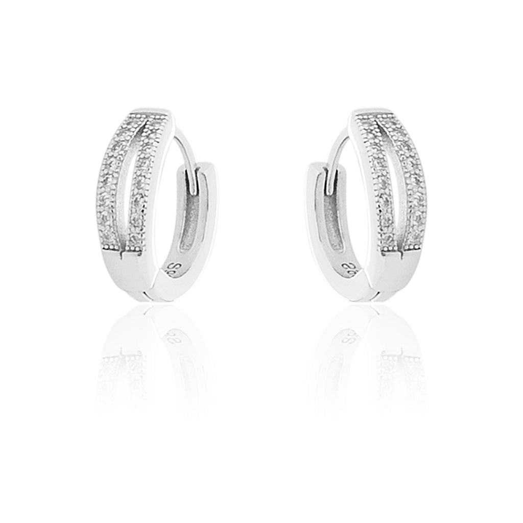 Stainless Steel Hoop Piercing Round crystal Luxury Earring
