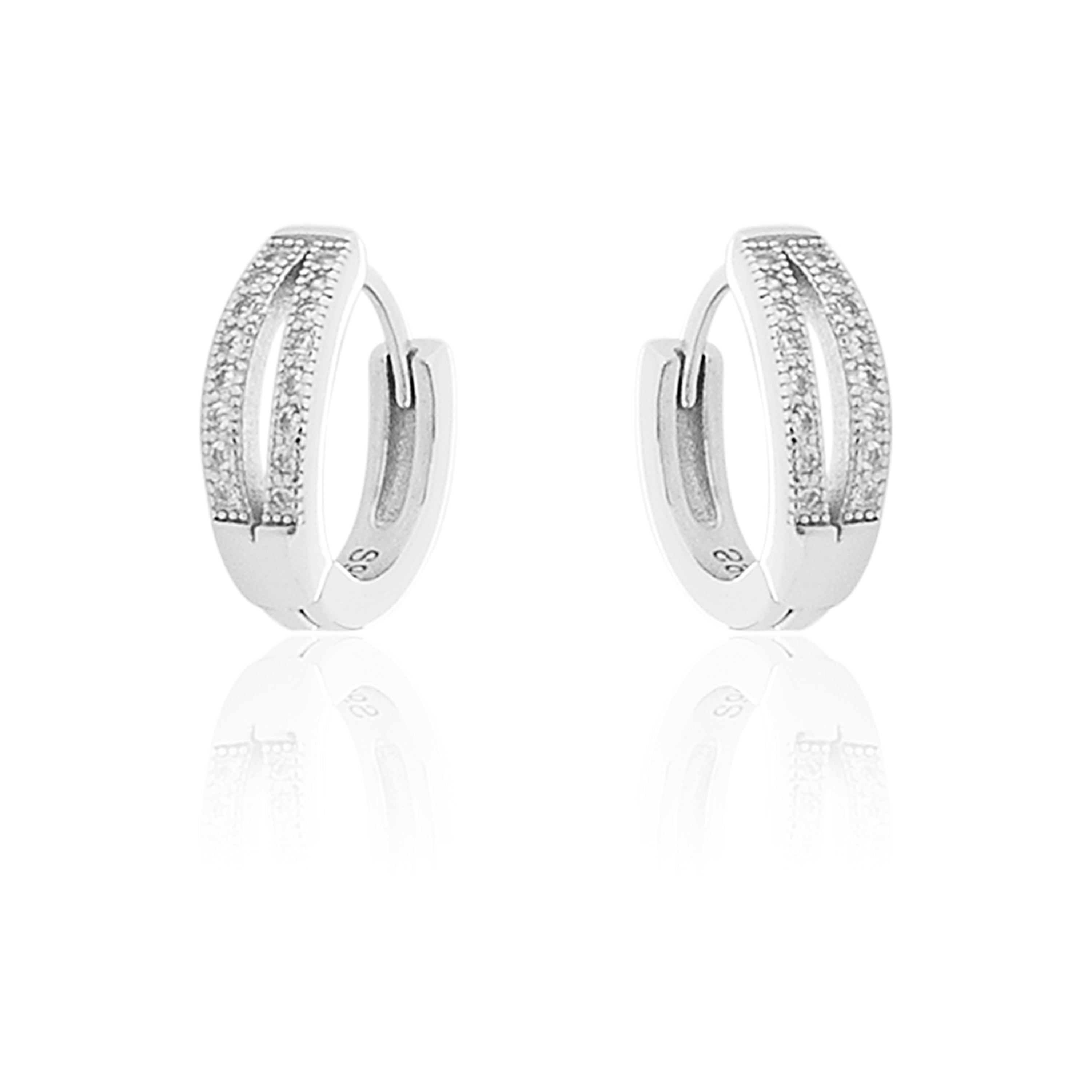 Stainless Steel Hoop Piercing Round crystal Luxury Earring