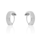 Stainless Steel Silver Plated Hoop Huggie Earring For Men Boys