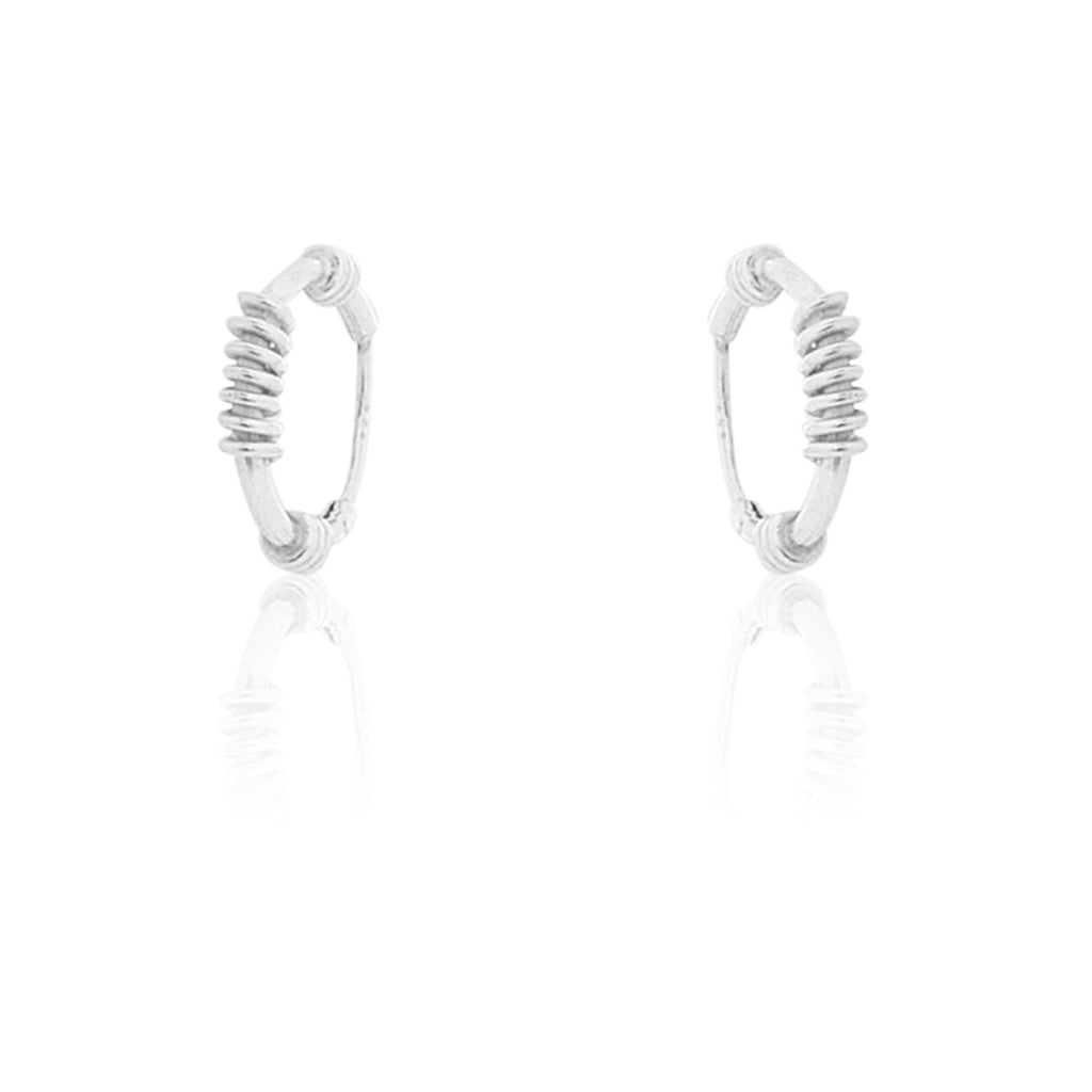 Dainty Leaf Platinum Stud Earring