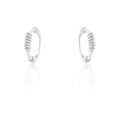 Dainty Leaf Platinum Stud Earring
