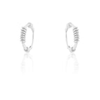 Dainty Leaf Platinum Stud Earring