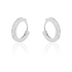 Peora Stainless Steel Silver Plated Hoop Huggie Earring For Men Boys
