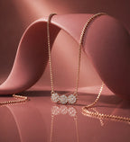 Floral Cluster Rose Gold Chain
